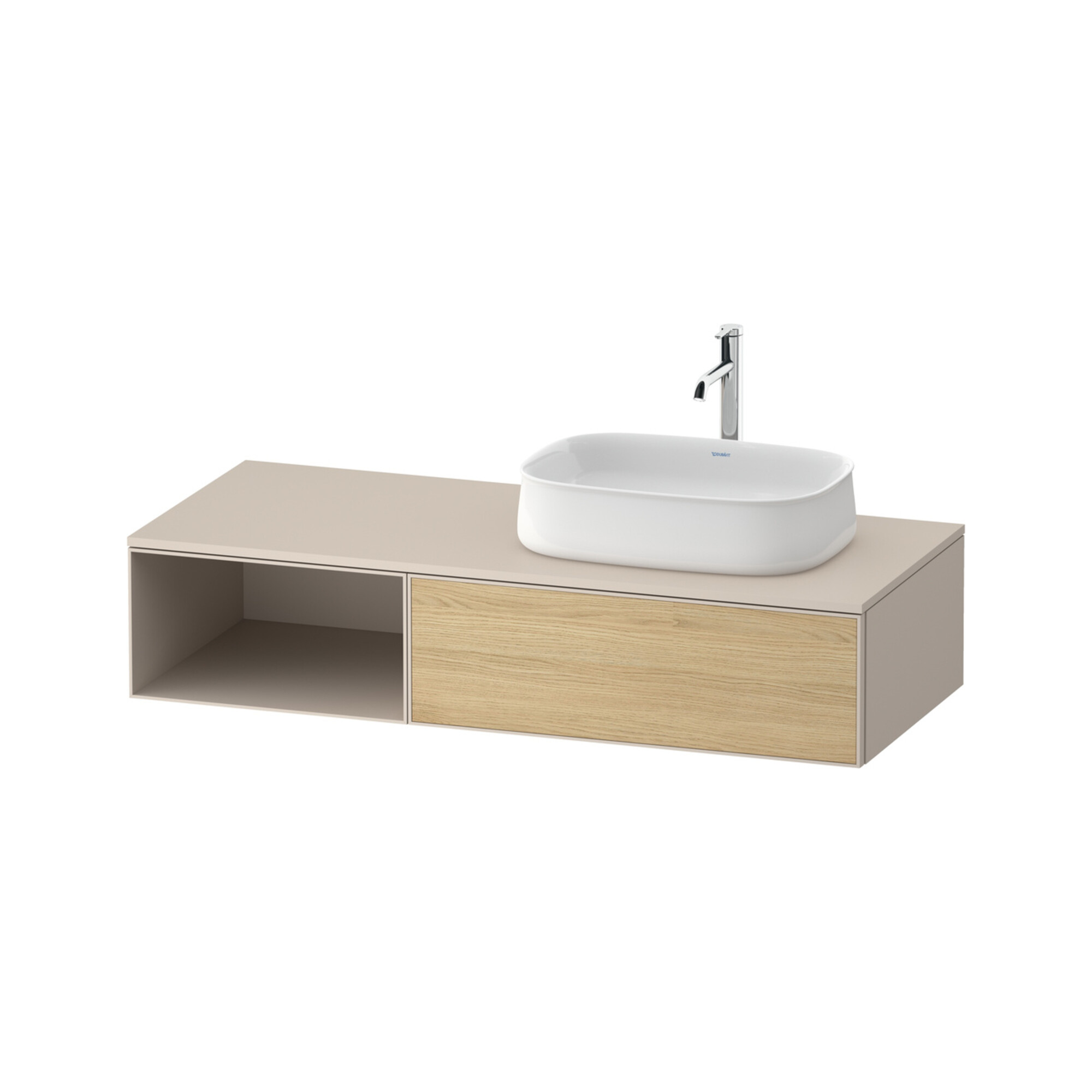 Duravit Waschtischunterschrank Zencha 130x55cm, B R, E nat/tau m, k Einr-Sys