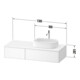 Duravit Waschtischunterschrank Zencha 130x55cm, B R, E schw/gra m, k Einr-Sys