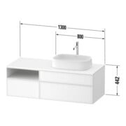 Duravit Waschtischunterschrank Zencha 130x55cm, B R, E schw/gra m, k Einr-Sys-4