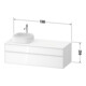 Duravit Waschtischunterschrank Zencha 130x55cm, B R, E schw/gra m, k Einr-Sys