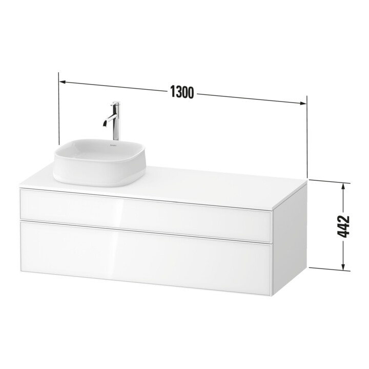 Duravit Waschtischunterschrank Zencha 130x55cm, B R, E schw/gra m, k Einr-Sys