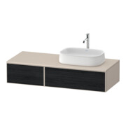 Duravit Waschtischunterschrank Zencha 130x55cm, B R, E schw/tau m, k Einr-Sys
