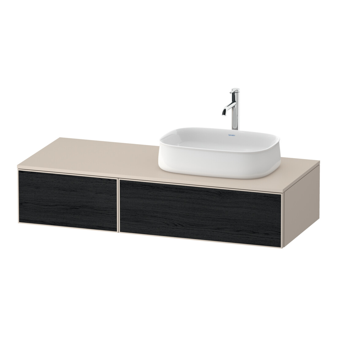 Duravit Waschtischunterschrank Zencha 130x55cm, B R, E schw/tau m, k Einr-Sys