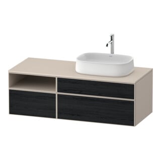 Duravit Waschtischunterschrank Zencha 130x55cm, B R, E schw/tau m, k Einr-Sys
