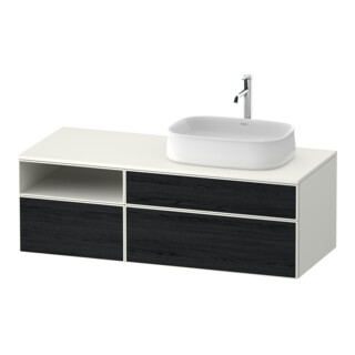Duravit Waschtischunterschrank Zencha 130x55cm, B R, E sw/we m, k Einr-Sys