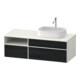 Duravit Waschtischunterschrank Zencha 130x55cm, B R, E sw/we m, k Einr-Sys-1