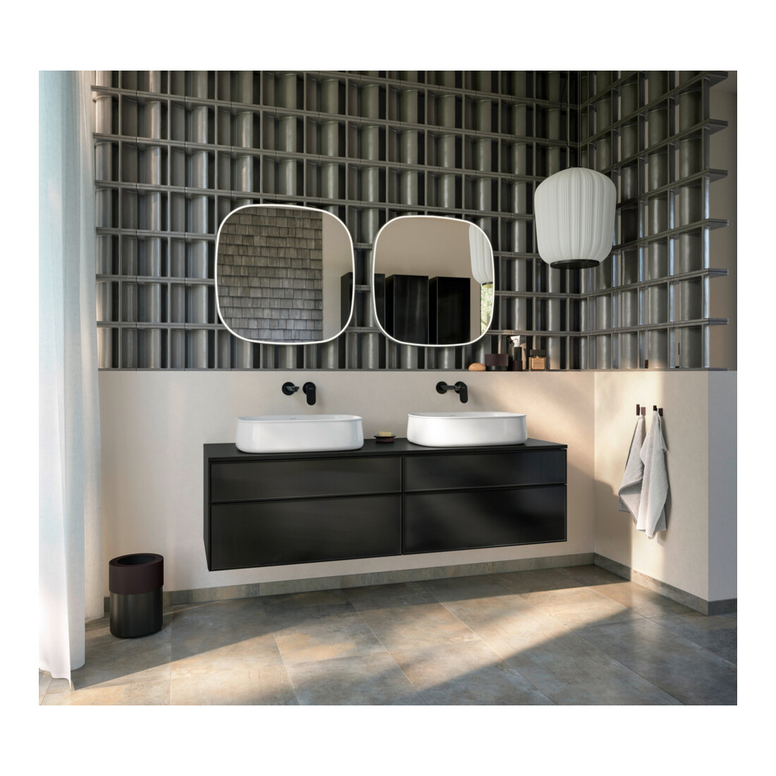 Duravit Waschtischunterschrank Zencha 160x55cm, B bs, G s Lin/gr m, k Einr-Sy