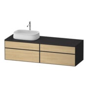 Duravit Waschtischunterschrank Zencha 160x55cm, B L, E nat/grap m, k Einr-Sy