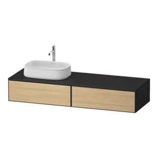 Duravit Waschtischunterschrank Zencha 160x55cm, B L, E nat/grap m, k Einr-Sy