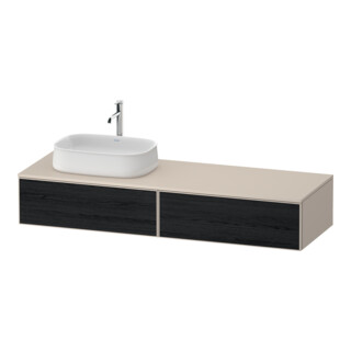 Duravit Waschtischunterschrank Zencha 160x55cm, B L, E schw/tau m, k Einr-Sy