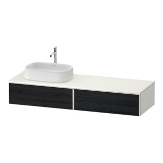 Duravit Waschtischunterschrank Zencha 160x55cm, B L, E sw/we m, k Einr-Sy