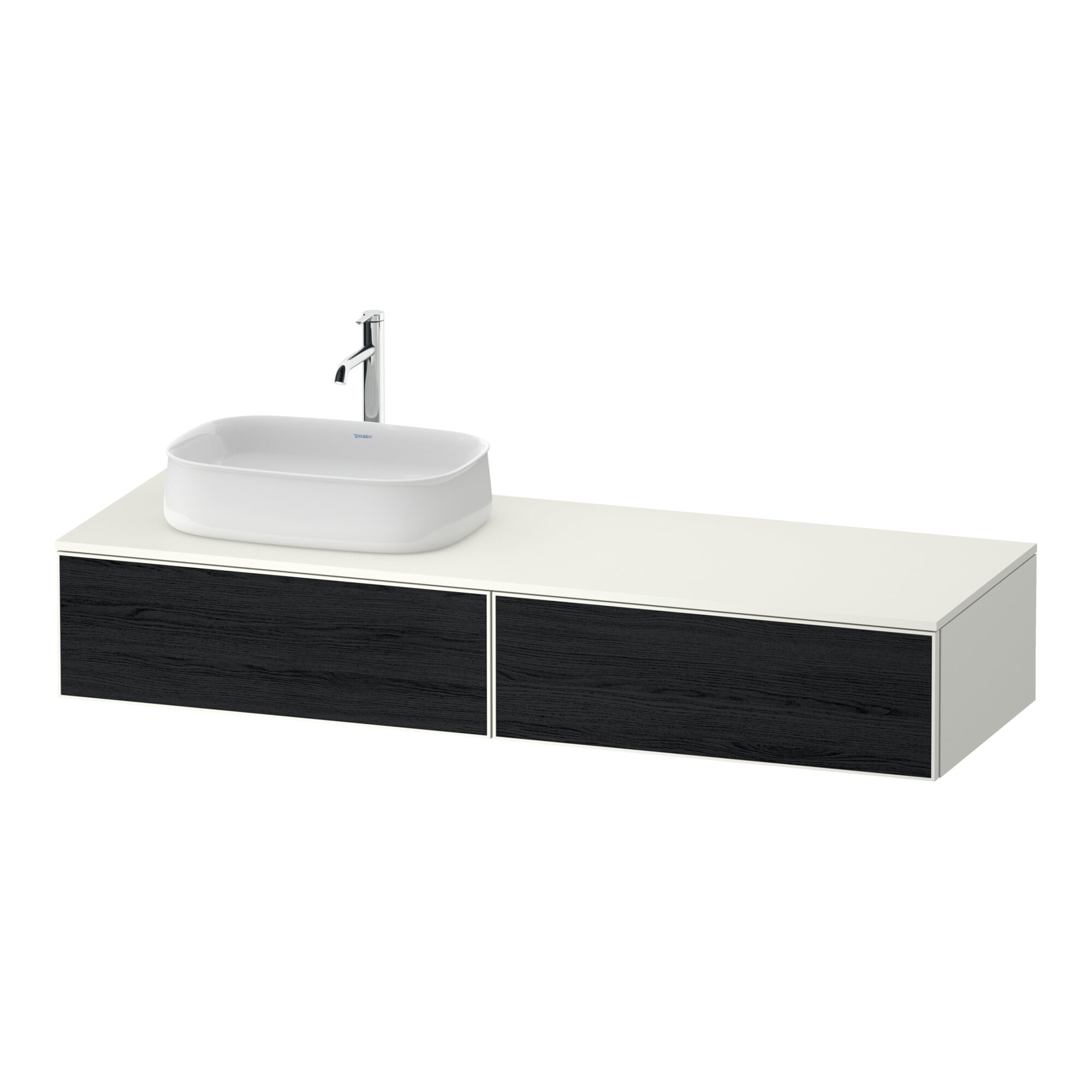 Duravit Waschtischunterschrank Zencha 160x55cm, B L, E sw/we m, k Einr-Sy