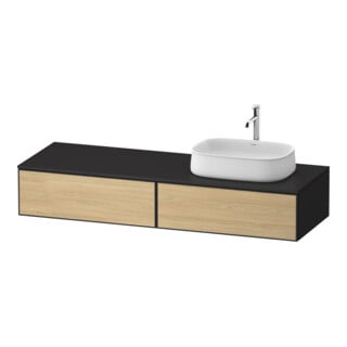 Duravit Waschtischunterschrank Zencha 160x55cm, B R, E nat/grap m, k Einr-Sy