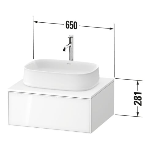 Duravit Waschtischunterschrank Zencha 65x55cm, 1 AZ, E na/we m, k EinrSy