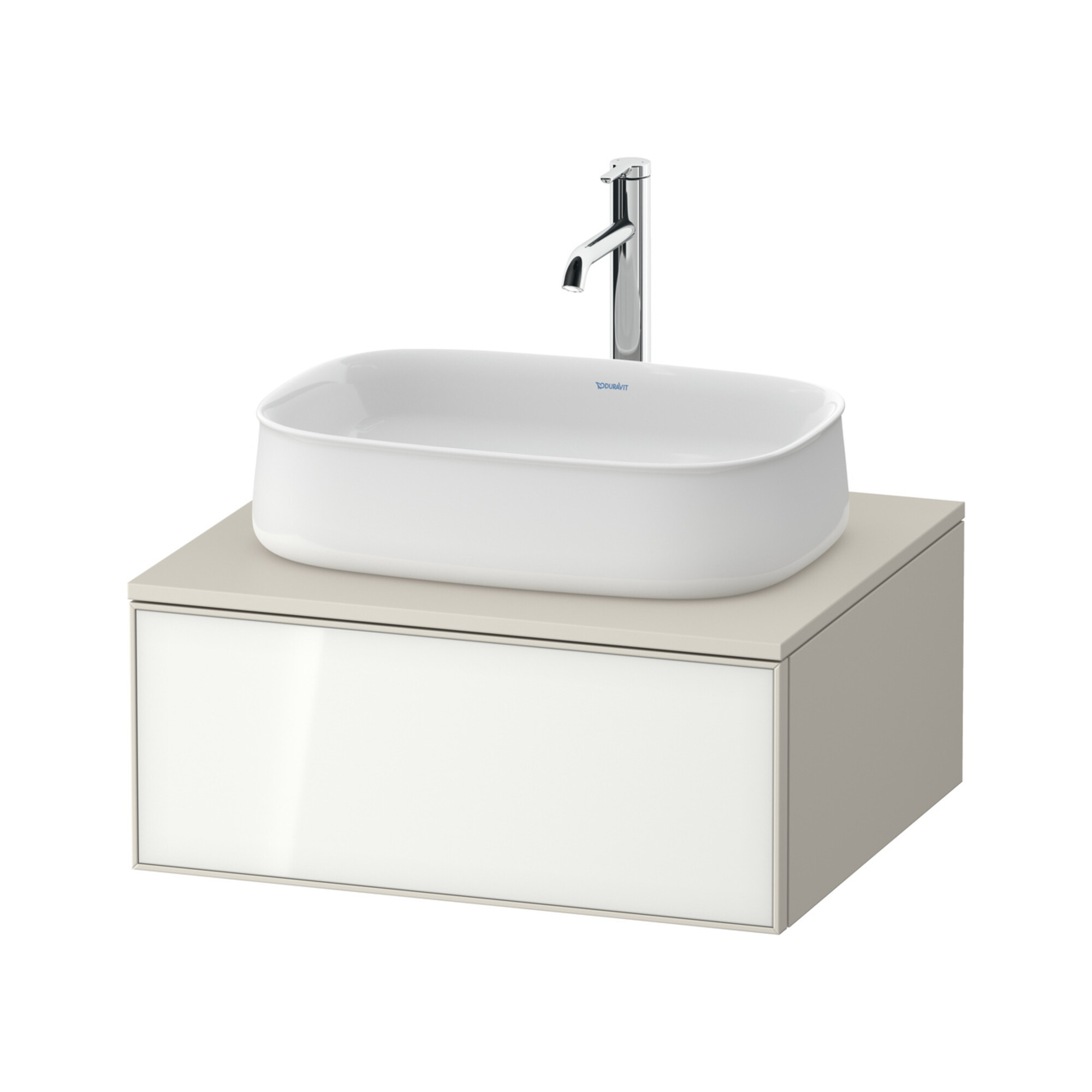 Duravit Waschtischunterschrank Zencha 65x55cm, 1 AZ, Gl w/taup m, k EinrSy