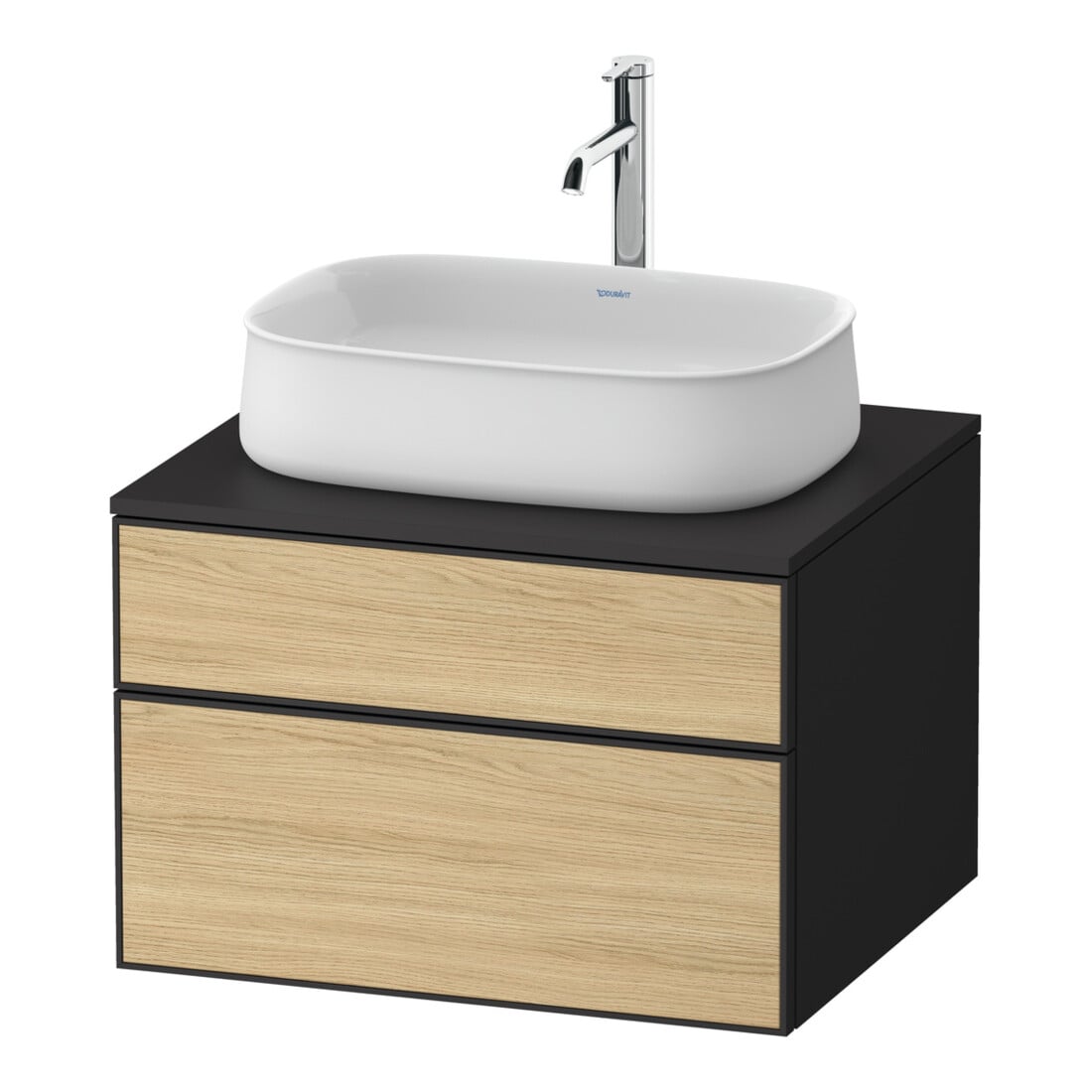 Duravit Waschtischunterschrank Zencha 65x55cm, 1 Lad, E nat/grap m, k Einr-Sys