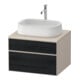 Duravit Waschtischunterschrank Zencha 65x55cm, 1 Lad, E schw/tau m, k Einr-Sys-1