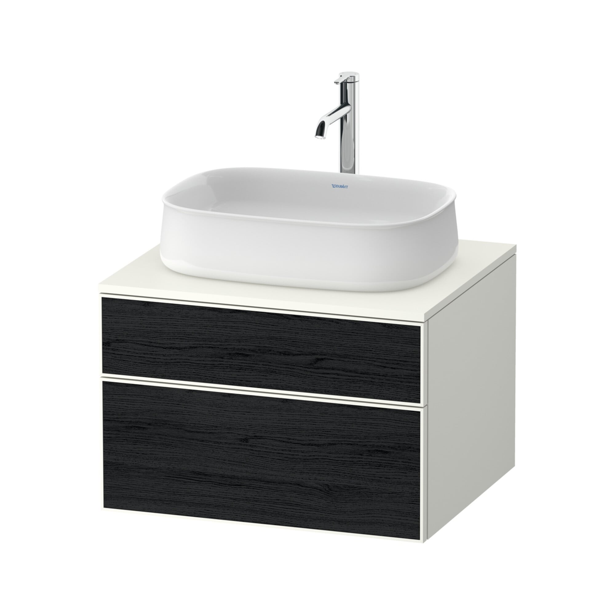 Duravit Waschtischunterschrank Zencha 65x55cm, 1 Lad, E sw/we m, k Einr-Sys