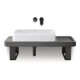 Duravit Wave Kit de montage complet Mitigeur lavabo monocommande UP, saillie 202 mm, noir mat-1