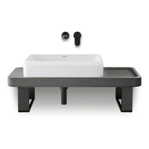 Duravit Wave Kit de montage complet Mitigeur lavabo monocommande UP, saillie 202 mm, noir mat