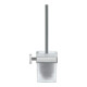 Duravit WC-Bürstengarnitur Karree 9,6x12,6cm, Wandmont., Gl. we m, Ha. chr-1