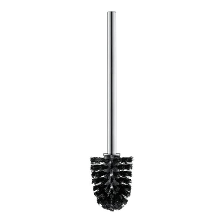 Duravit WC-Bürstengarnitur Karree 9,6x12,6cm, Wandmont., Gl. we m, Ha. chr