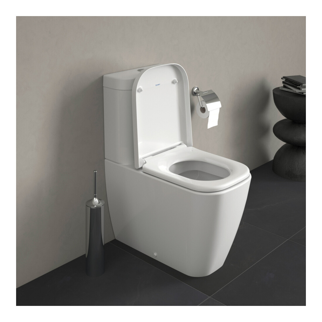 Duravit WC combiné sur pied, chasse profonde Happy D.2 36,5x63 cm, 4,5 l, évac. horiz./obliq., blanc
