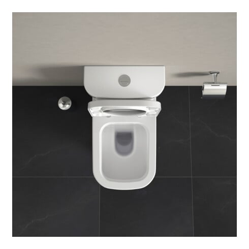 Duravit WC combiné sur pied, chasse profonde Happy D.2 36,5x63 cm, 4,5 l, évac. horiz./obliq., blanc