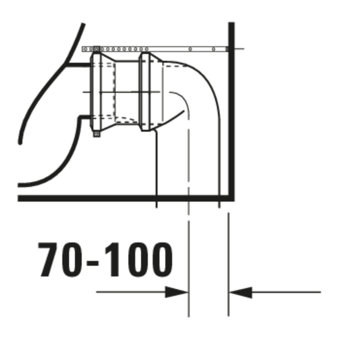 Duravit WC combiné sur pied, chasse profonde Happy D.2 36,5x63 cm, 4,5 l, évac. horiz./obliq., blanc