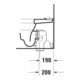 Duravit WC combiné sur pied, chasse profonde Happy D.2 36,5x63 cm, 4,5 l, évac. horiz./obliq., blanc-4