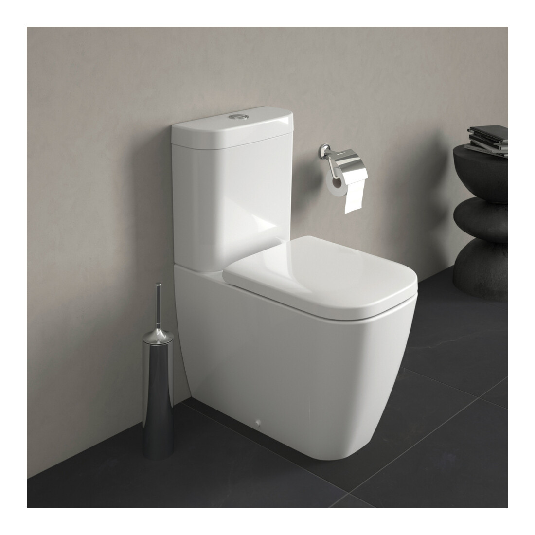Duravit WC combiné sur pied, chasse profonde Happy D.2 36,5x63 cm, 4,5 l, évac. horiz./obliq., blanc