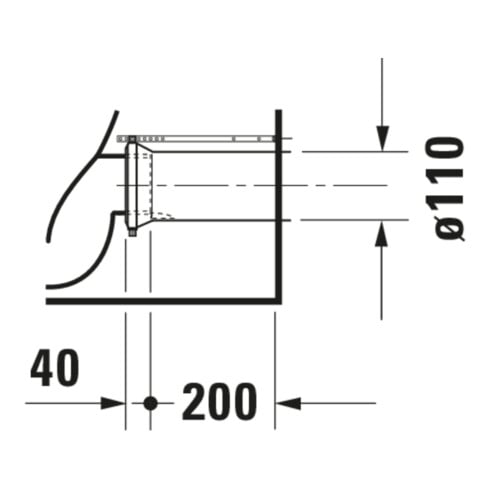 Duravit WC combiné sur pied, chasse profonde Happy D.2 36,5x63 cm, 4,5 l, évac. horiz./obliq., blanc