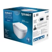 Duravit WC mural, cuvette à chasse profonde Starck 3 avec abattant, blanc-2