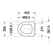 Duravit WC-Sitz Balcoon Compact 37x54cm, abn., o. Absenkaut., we. s-matt-4
