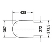 Duravit WC-Sitz Balcoon Compact 37x54cm, abn., o. Absenkaut., we. s-matt-5