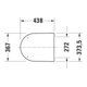 Duravit WC-Sitz Balcoon Compact 37x54cm, abn., o. Absenkaut., we. s-matt
