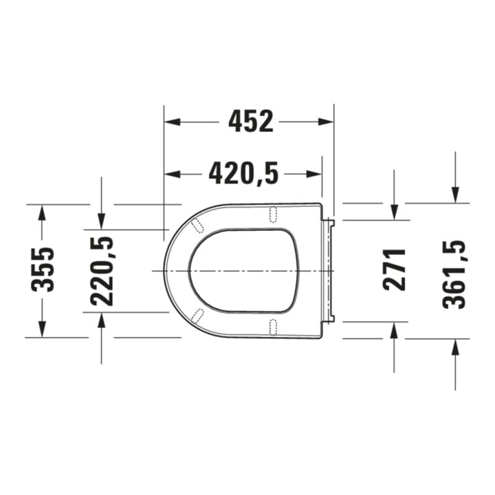 Duravit WC-Sitz Balcoon Überlappend, abn., m Abs, Clay ter ma