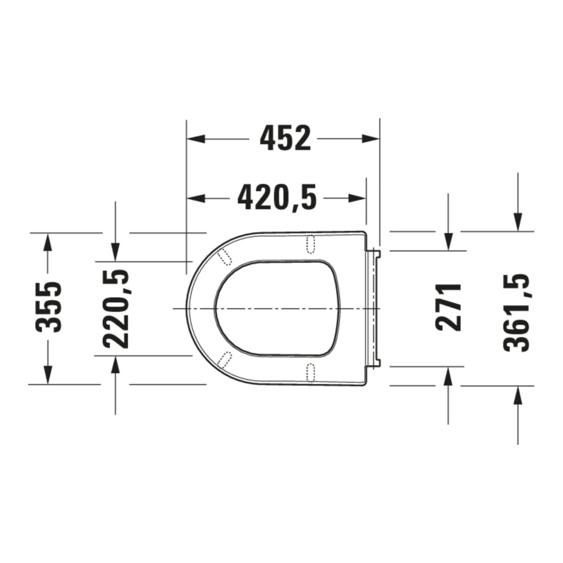 Duravit WC-Sitz Balcoon Überlappend, abn., m Abs, Clay ter ma