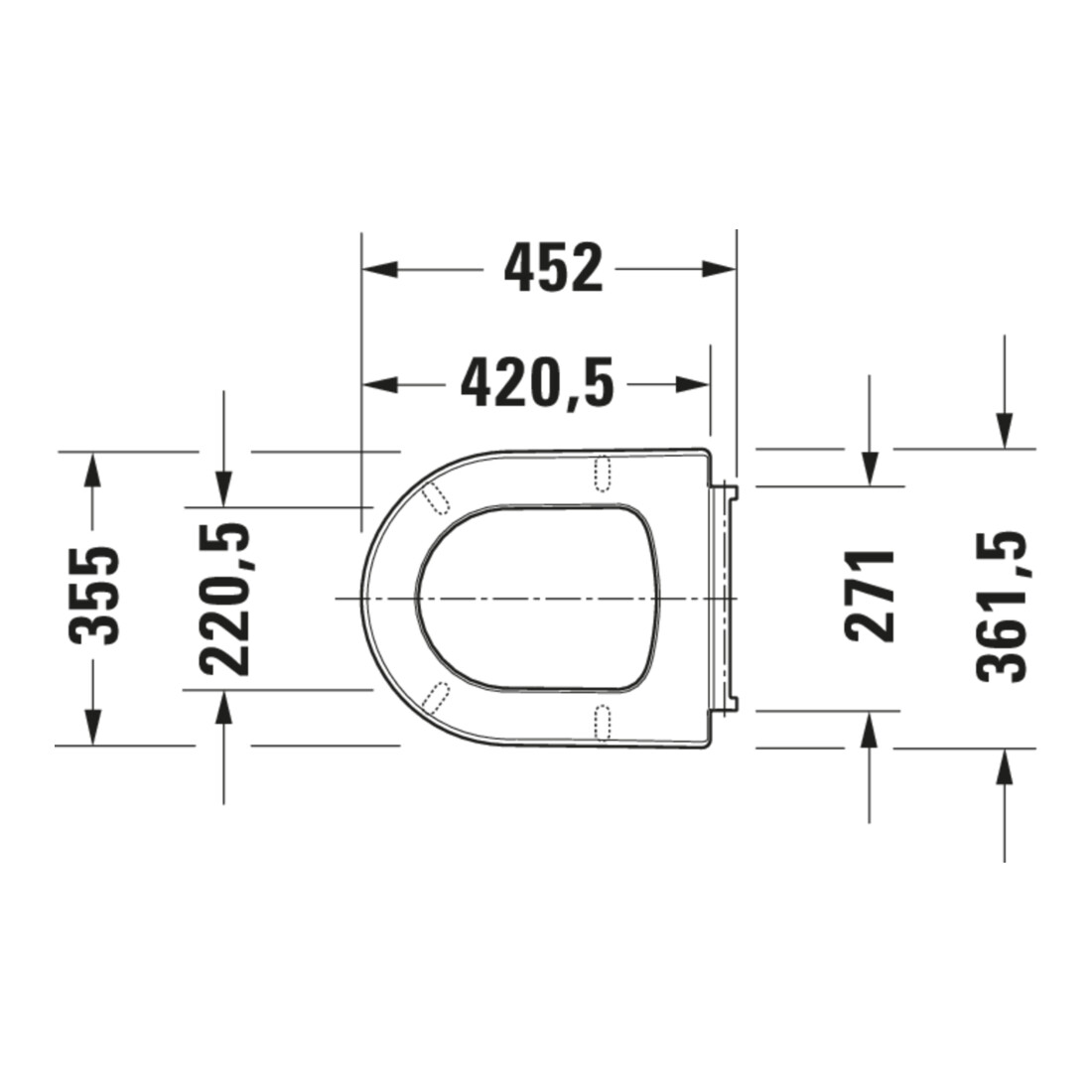 Duravit WC-Sitz Balcoon Überlappend, abn., m Abs, we. s-matt