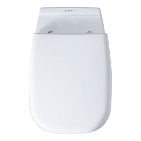 Duravit WC-Sitz D-Code Compact o. Absenkaut., Scharn. Edelstahl, weiß