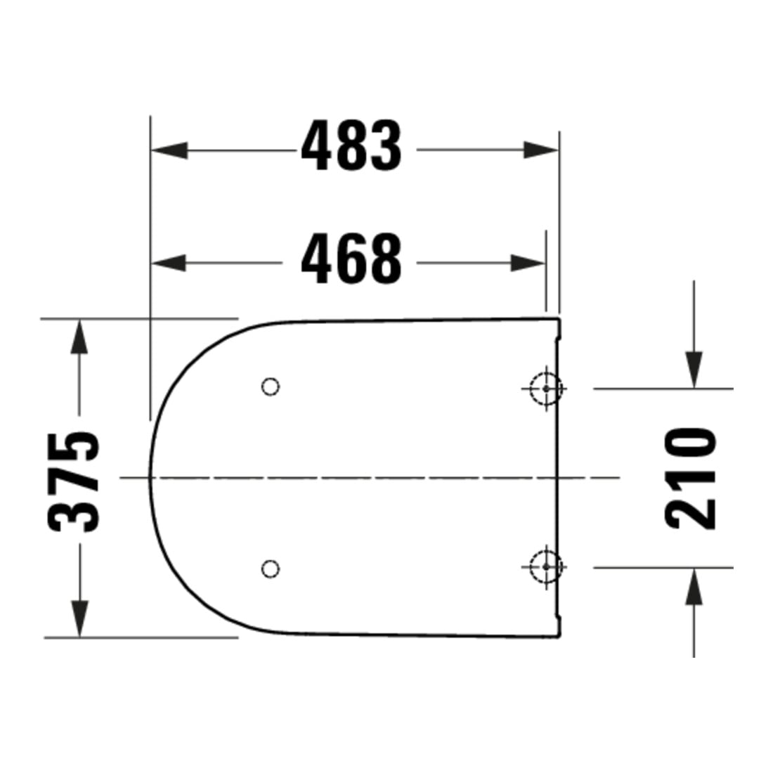 Duravit WC-Sitz D-Code m Absenkaut., abnehmb., Scharn. ES, weiß