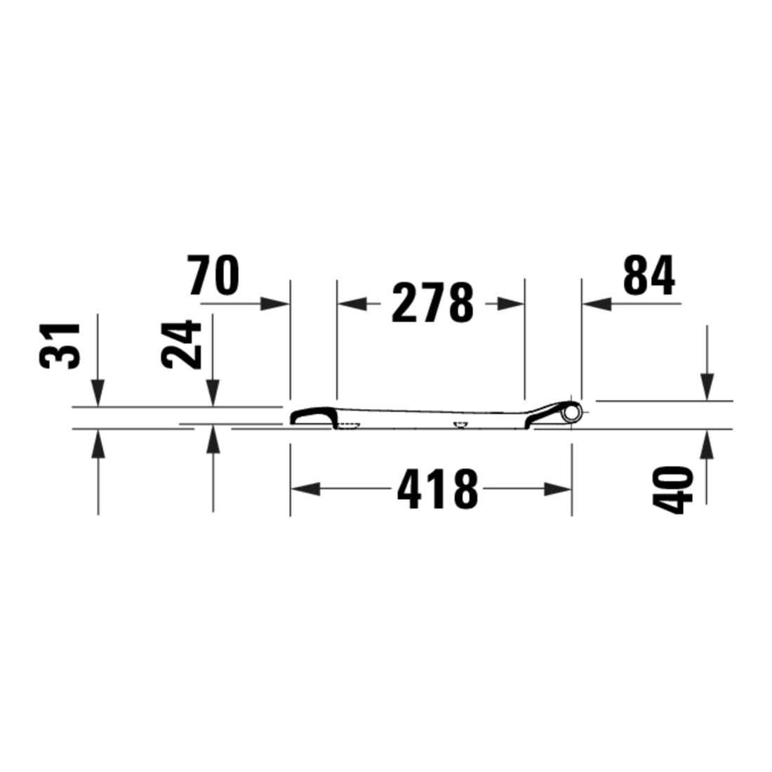 Duravit WC-Sitz D-Code o. Absenkaut., Scharn. Edelstahl, weiß
