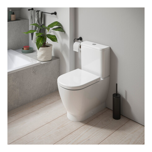 Duravit WC-Sitz D-Code o. Absenkaut., Scharn. Edelstahl, weiß