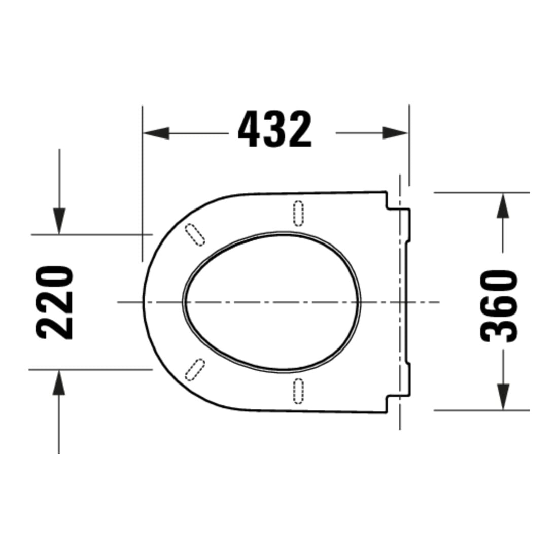 Duravit WC-Sitz D-Code o. Absenkaut., Scharn. Edelstahl, weiß