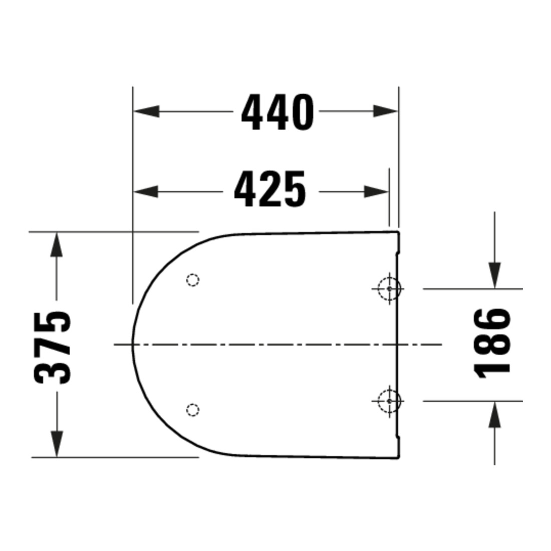 Duravit WC-Sitz D-Code o. Absenkaut., Scharn. Edelstahl, weiß