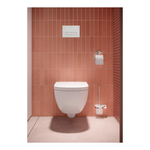 Duravit WC-Sitz D-Code o. Absenkaut., Scharn. Edelstahl, weiß