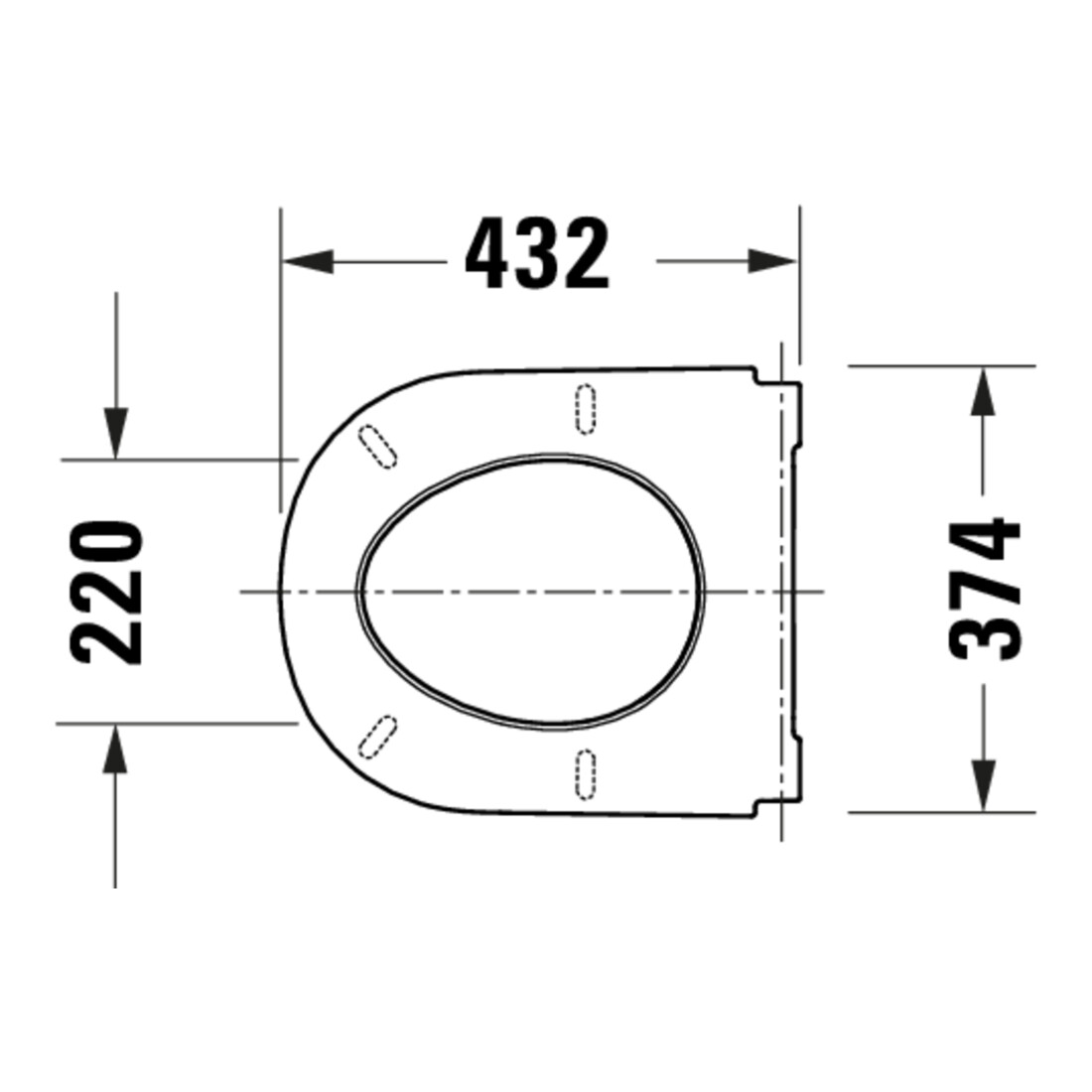 Duravit WC-Sitz D-Code ohne Absenkautomatik, abnehmbar, weiß