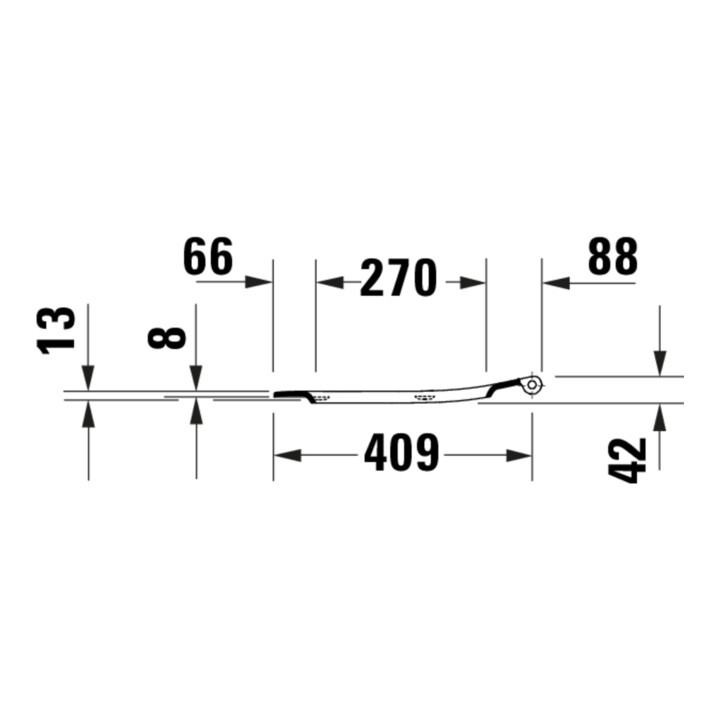 Duravit WC-Sitz D-shaped m Abs, abn., 42,1cm, Uni, Scha. ES, we.