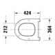 Duravit WC-Sitz D-shaped m Abs, abn., 42,1cm, Uni, Scha. ES, we.