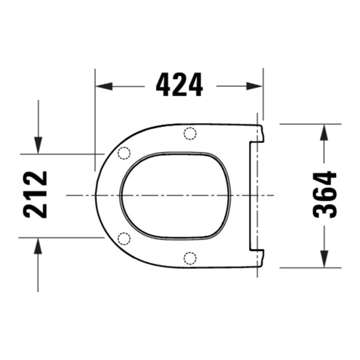 Duravit WC-Sitz D-shaped m Abs, abn., 42,1cm, Uni, Scha. ES, we.